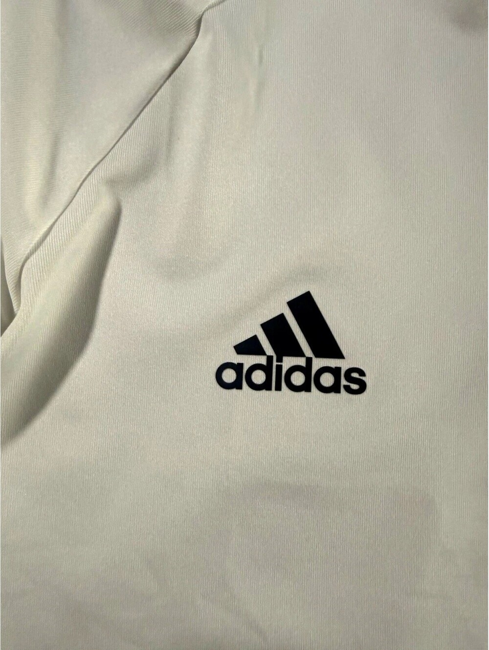adidas AEROREADY USA Volleyball 1/4 Zip Long Sleeve Polo Pullover White L